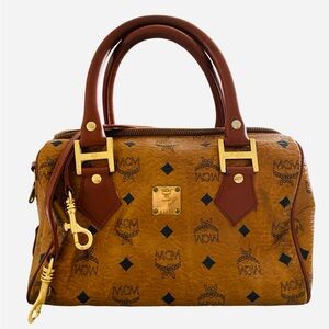 MCM Small Boston Bag with Crossbody Strap